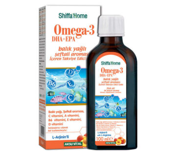 Aksuvital Omega-3 EPA+DHA Balık Yağı Şeftali Aromalı 100 ml.